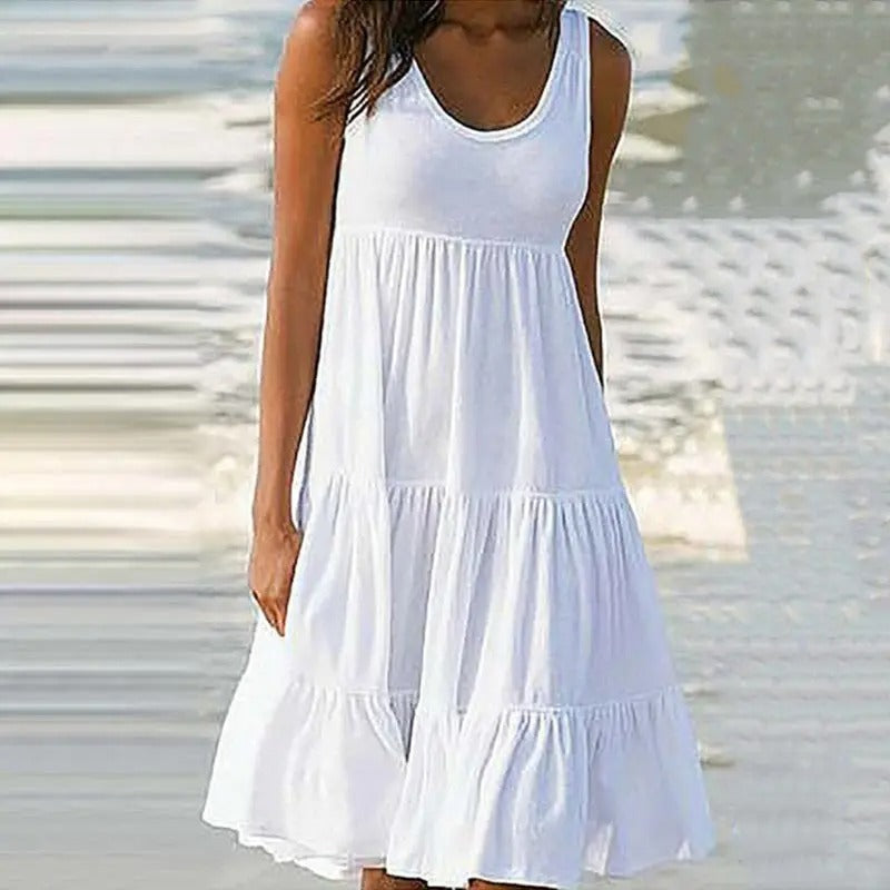 Women’s Dress | Round Neck Sleeveless Midi
