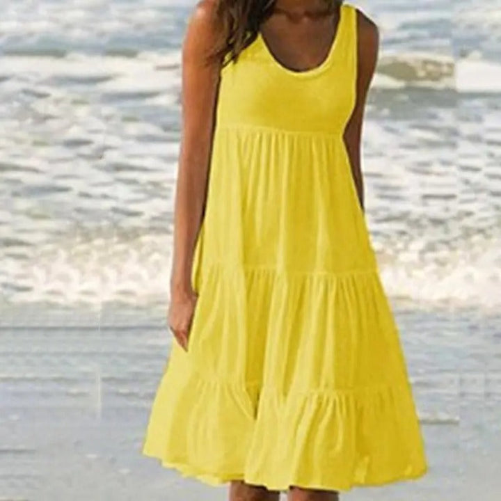 Women’s Dress | Round Neck Sleeveless Midi