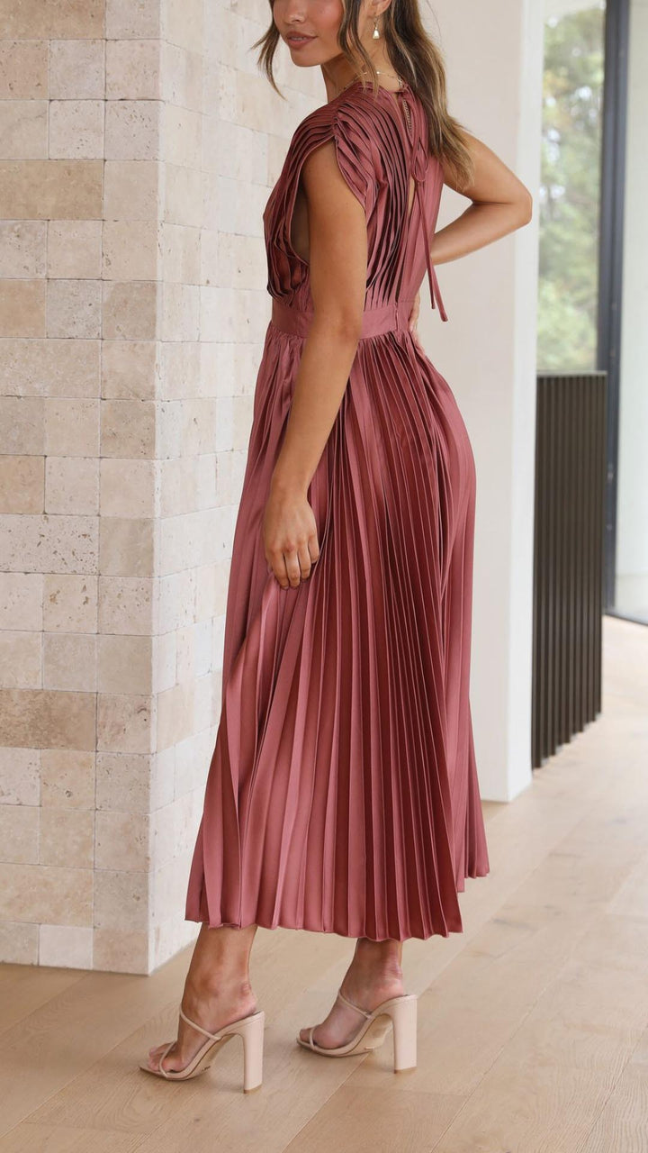 Kaitlyn | Elegant Pleated Wedding Guest Dress