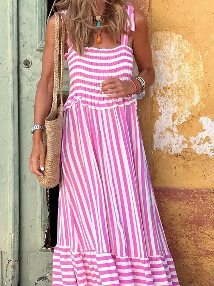 Women's Sumer Dress | Striped Pattern Maxi